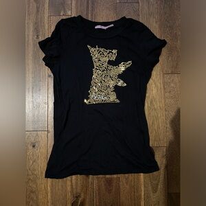 Juicy Couture Vintage Sequin Dog Tee Shirt, Size Small